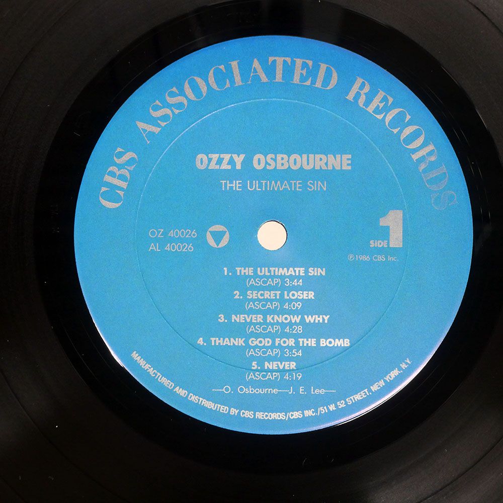 US盤 OZZY OSBOURNE/ULTIMATE SIN/CBS OZ40026 LP 【公式通販】