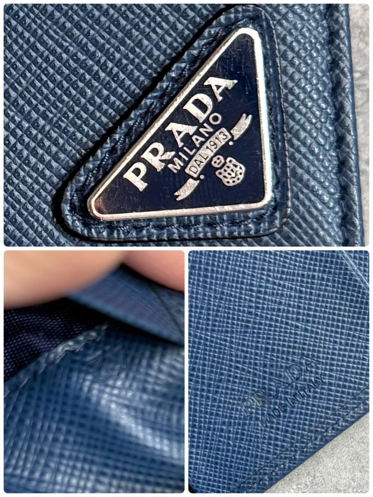 PRADA プラダ トライアングル 6連続キーケース サフィアーノレザー