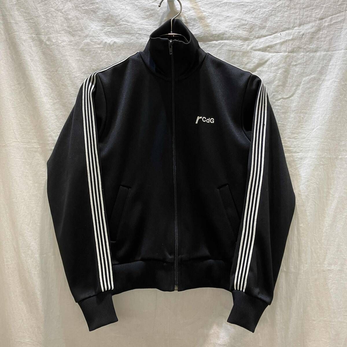 comme des garcons AD2001 レース　ジャージ　黒 COMME des GARÇONS robe de chambre トラックジャケット ブラック