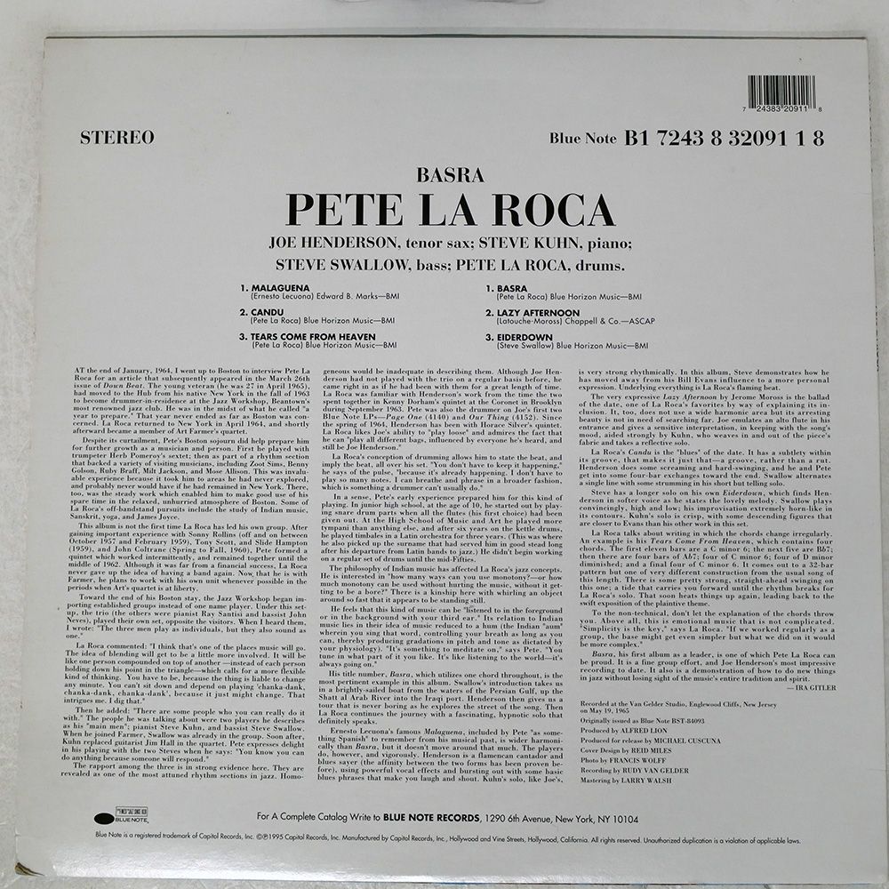 US盤 PETE LA ROCA/BASRA/BLUE NOTE B132091 LP - メルカリ