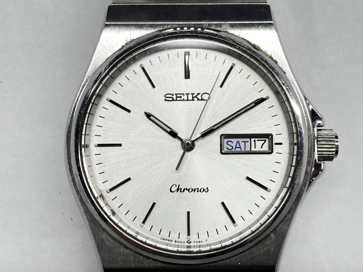 ジャンク 不動品／SEIKO Chronos／セイコークロノス5H23-7D20 