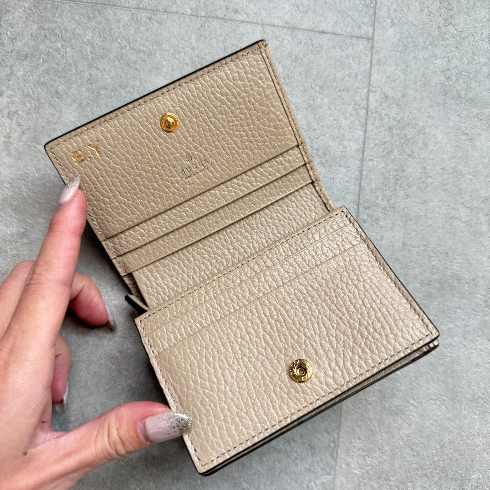 GUCCI グッチ 二つ折り財布 GGマーモント GGスプリーム PVC レザー