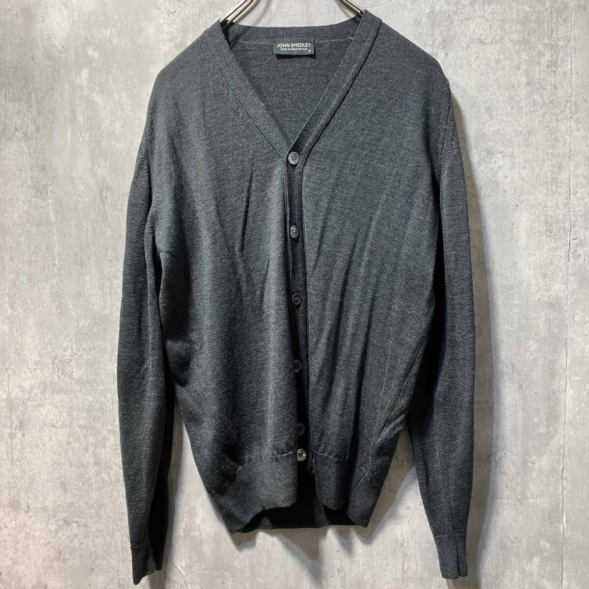 JOHN SMEDLEY wool cardigan メリノウールカーディガン Mサイズ 