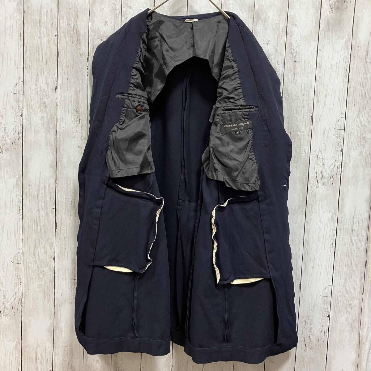 COMME des GARCONS HOMME PLUS／AD2006 ポリ縮絨ロングジャケット／PR