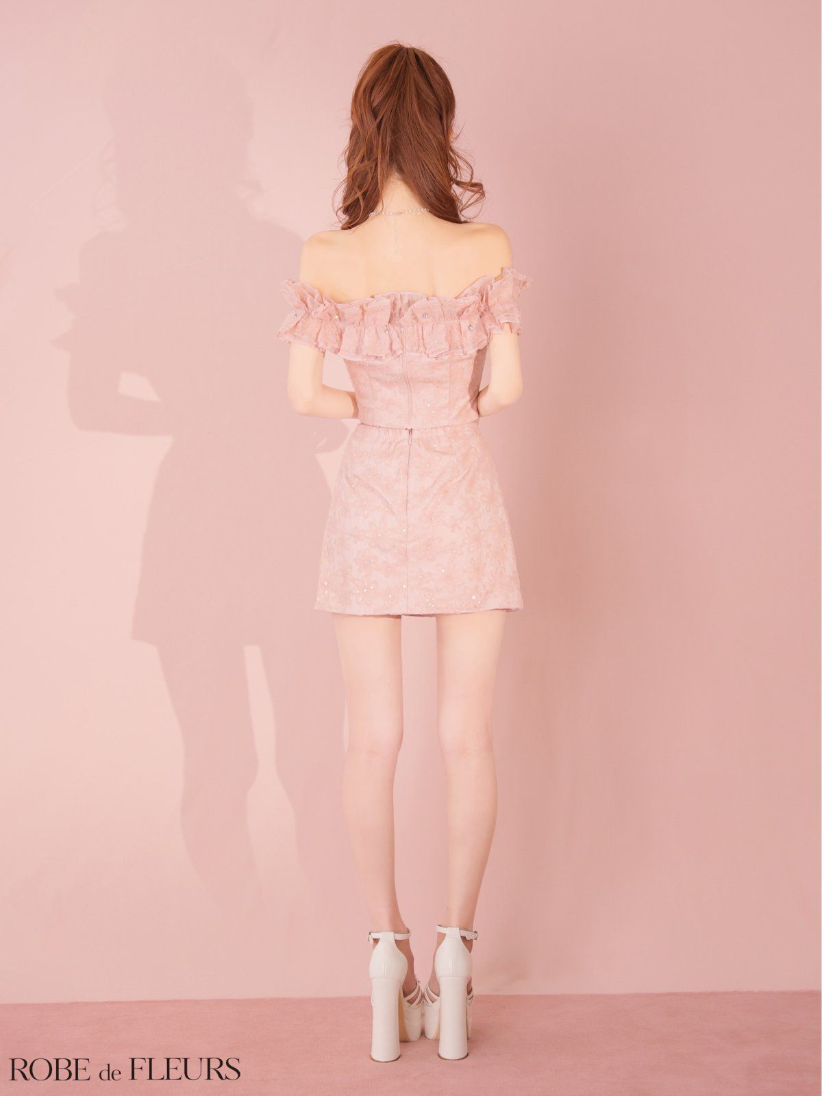 ピンク fm4342 [FM4342-P-2512]【ROBE de FLEURS/ローブドフルール