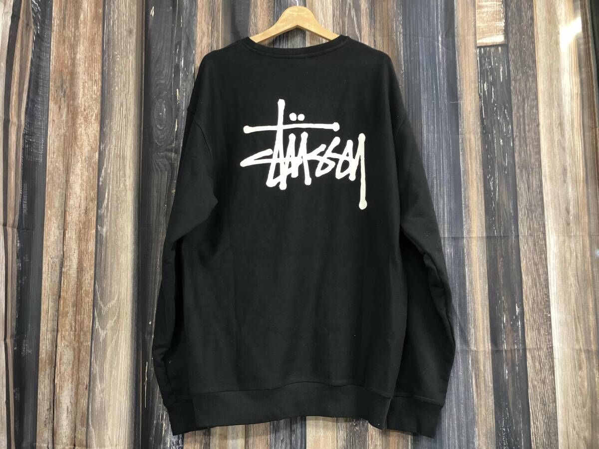 STUSSY トレーナー ベーシック BASIC CREW スウェット 黒/♪ STUSSY（ステューシー） トレーナー メンズ Basic Stussy ( sweat