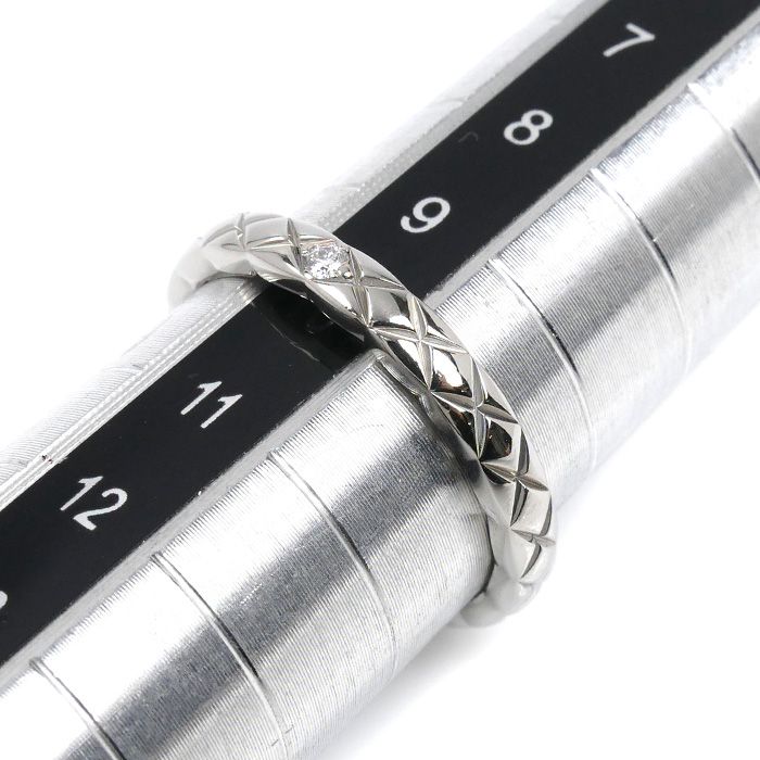 CHANEL シャネル Pt950プラチナ ココ クラッシュ スモール 1Pダイヤ 