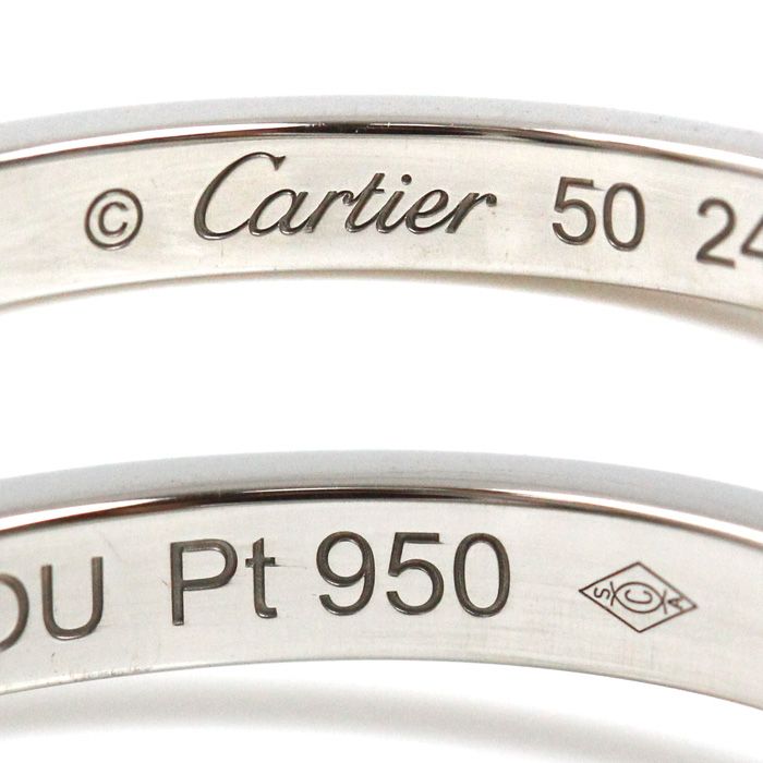 CARTIER カルティエ Pt950プラチナ バレリーナ 3Pダイヤ リング・指輪
