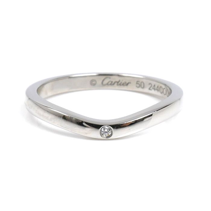 CARTIER カルティエ Pt950プラチナ バレリーナ 3Pダイヤ リング・指輪