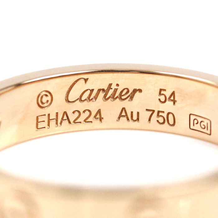 CARTIER カルティエ K18PG ピンクゴールド ミニラブ 1Pダイヤ リング