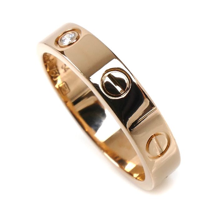 CARTIER カルティエ K18PG ピンクゴールド ミニラブ 1Pダイヤ リング