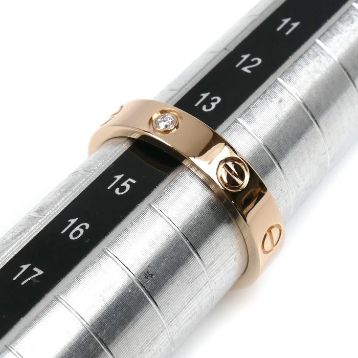 CARTIER カルティエ K18PG ピンクゴールド ミニラブ 1Pダイヤ リング