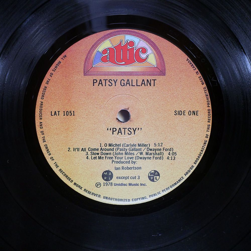 カナダ盤 PATSY GALLANT/PATSY/ATTIC LAT1051 LP - メルカリ