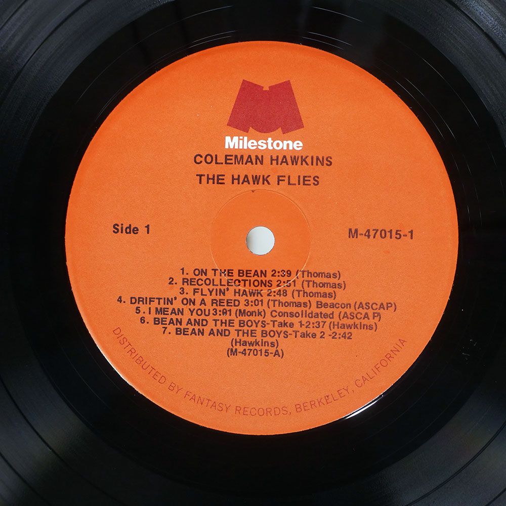 US盤 COLEMAN HAWKINS/THE HAWK FLIES/MILESTONE M47015 LP - メルカリ