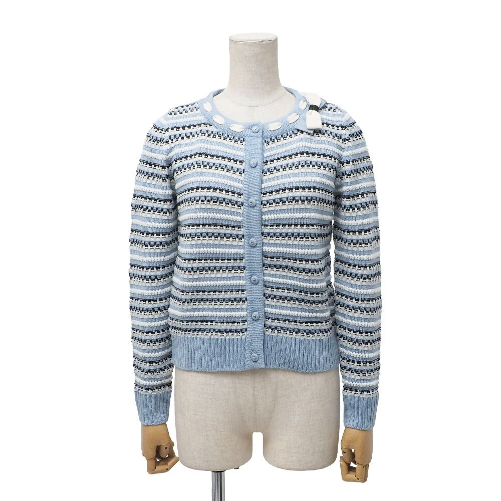 28日までお値下げ【Rene】ルネ＊2025＊新品未使用＊カーディガン □美品□Rene ルネ ニット サイズ36 ラメ リボン装飾 カーディガン