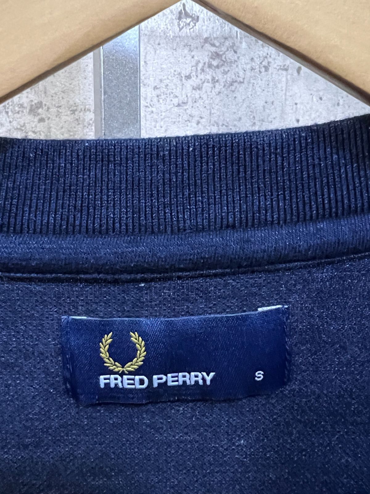 フレッドペリー 鹿の子 カーディガン S メンズ FRED PERRY ネイビー