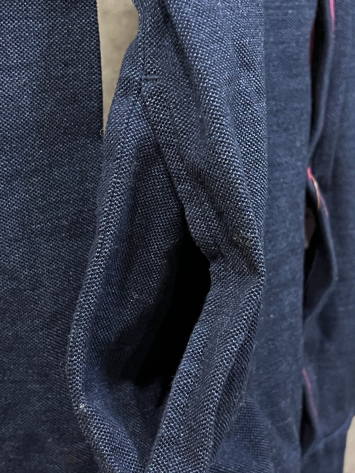 フレッドペリー 鹿の子 カーディガン S メンズ FRED PERRY ネイビー