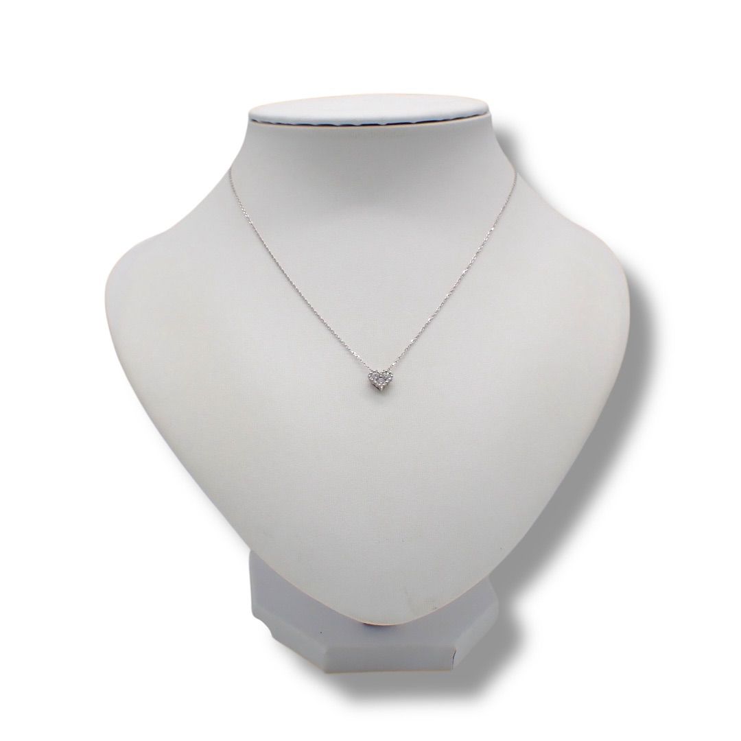 ヴァンドーム青山 Pt ダイヤモンド ハートネックレス 0.30ct おまけ付 