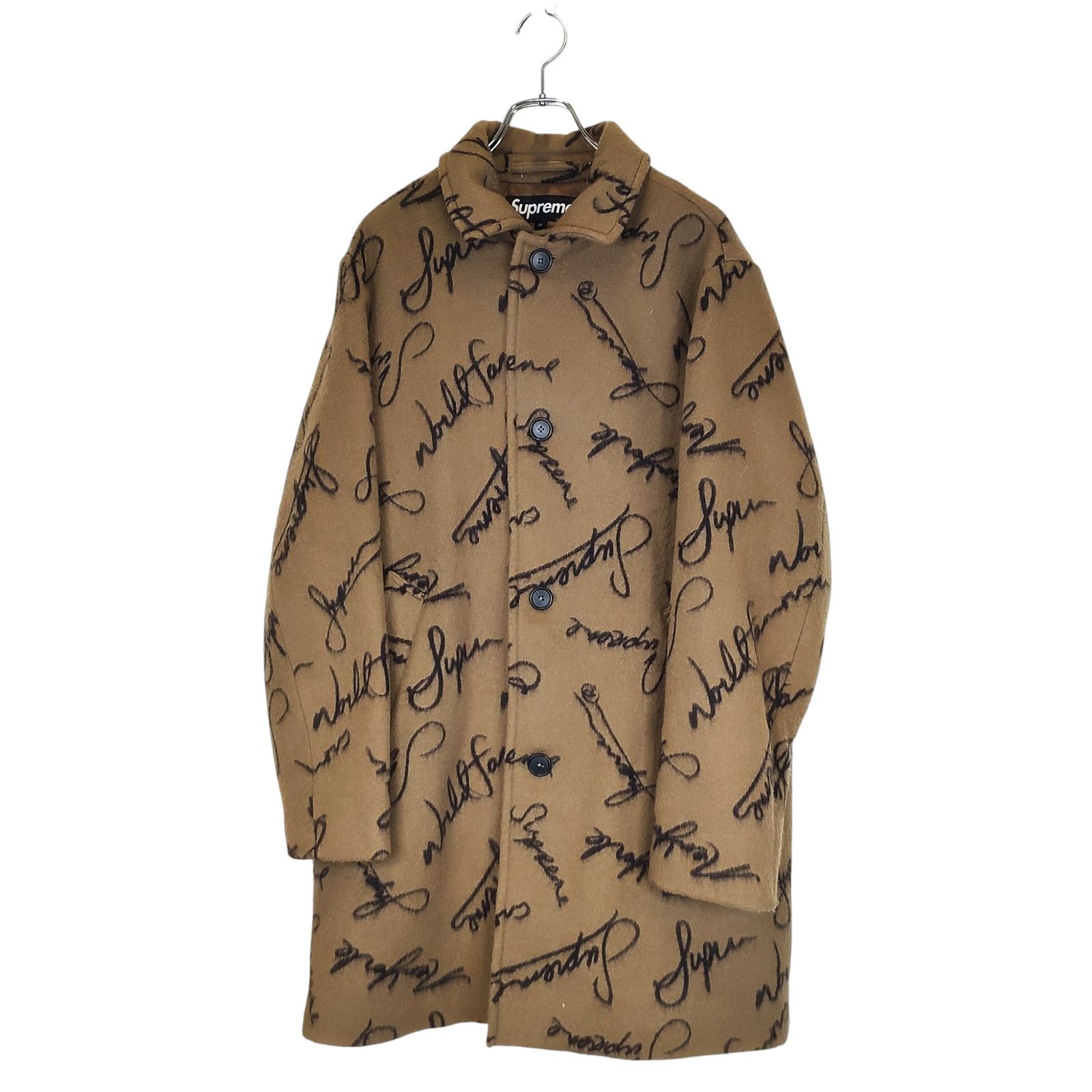 Supreme シュプリーム 20AW Script Logos Wool Overcoat ウール コート