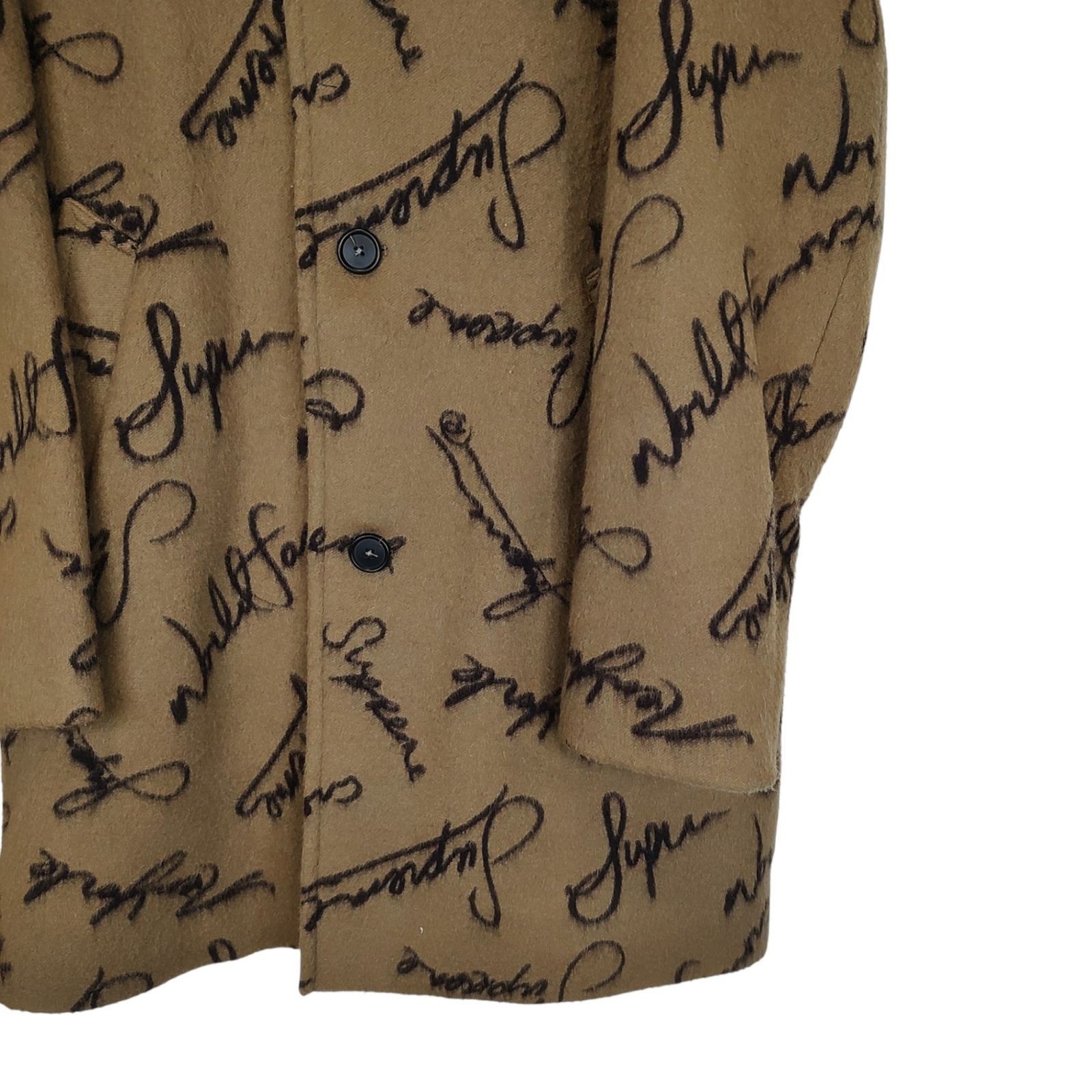 Supreme シュプリーム 20AW Script Logos Wool Overcoat ウール コート