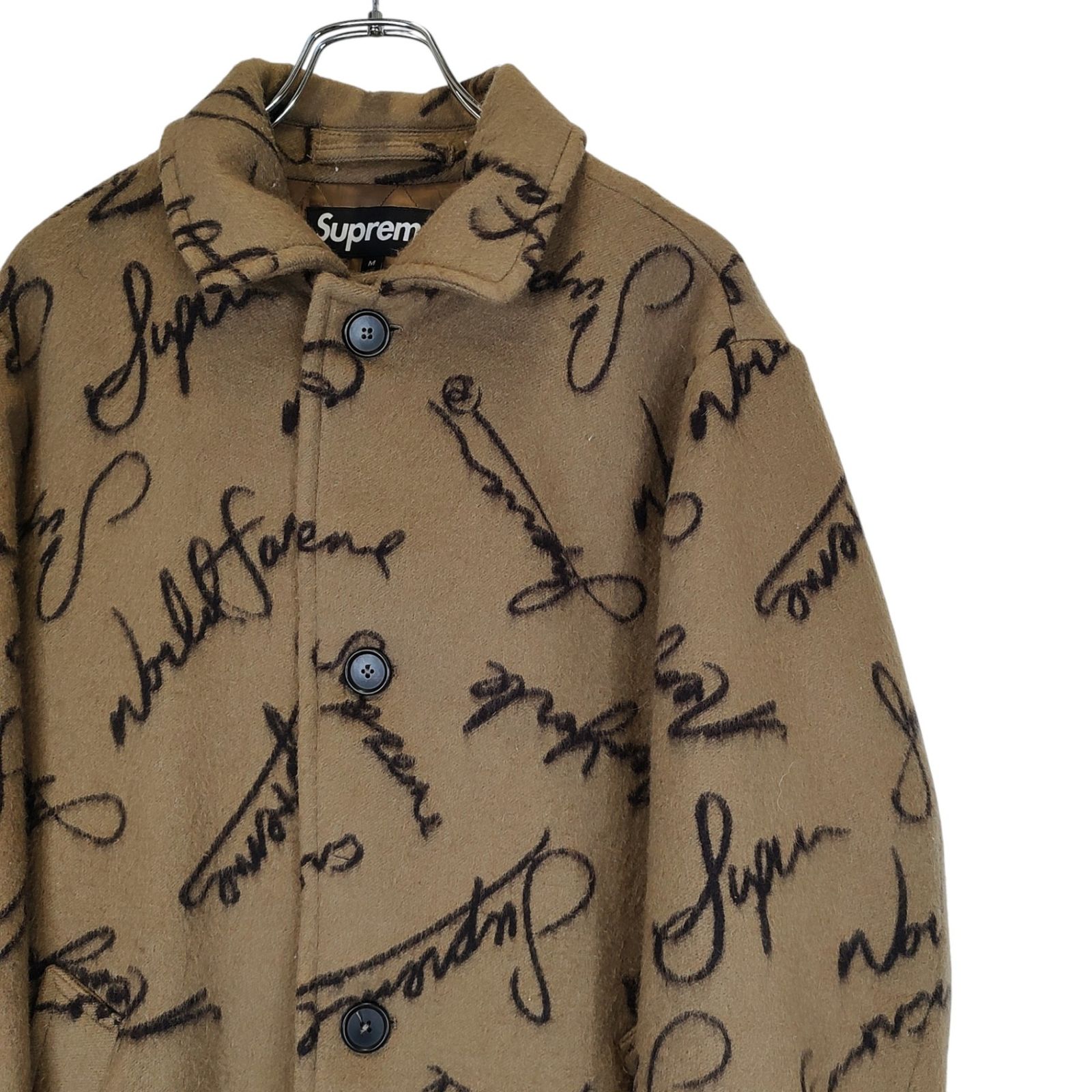 Supreme シュプリーム 20AW Script Logos Wool Overcoat ウール コート