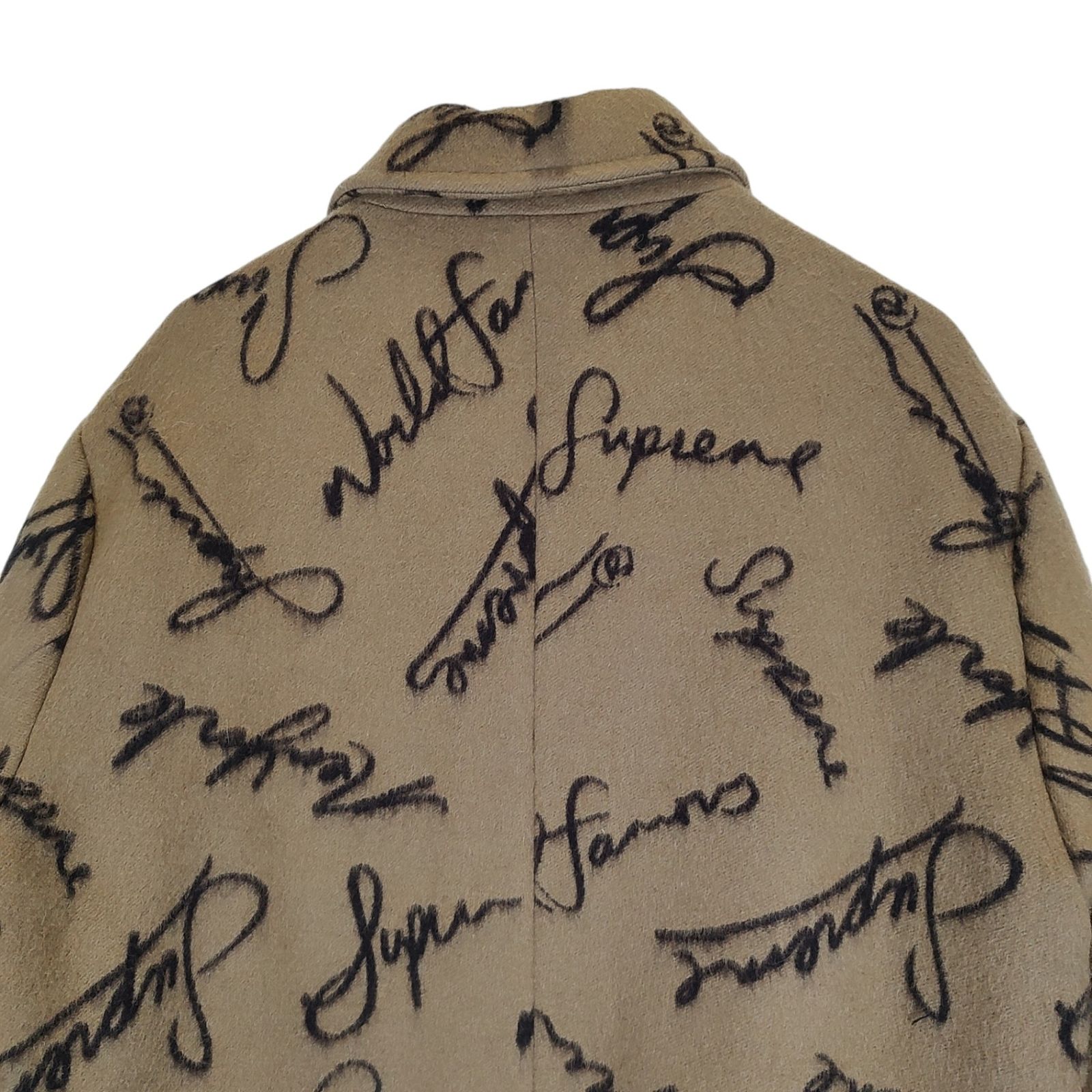 Supreme シュプリーム 20AW Script Logos Wool Overcoat ウール コート