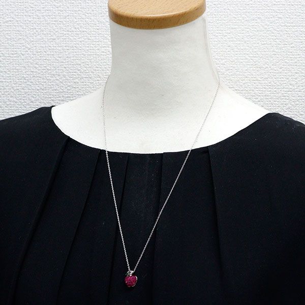 ブラックコーティング/K18WG/SV ルビー グリーンガーネット ダイヤ