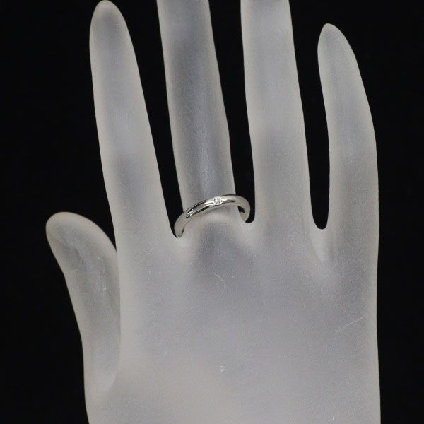 ティファニー Pt950 ダイヤモンド リング スタッキングバンド D1p