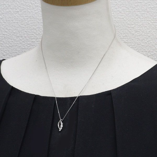 4℃　Pt850 ダイヤモンドペンダントネックレス　シルバー　ダイヤモンド 4℃ Pt850 ダイヤモンド ペンダントネックレス - メルカリ