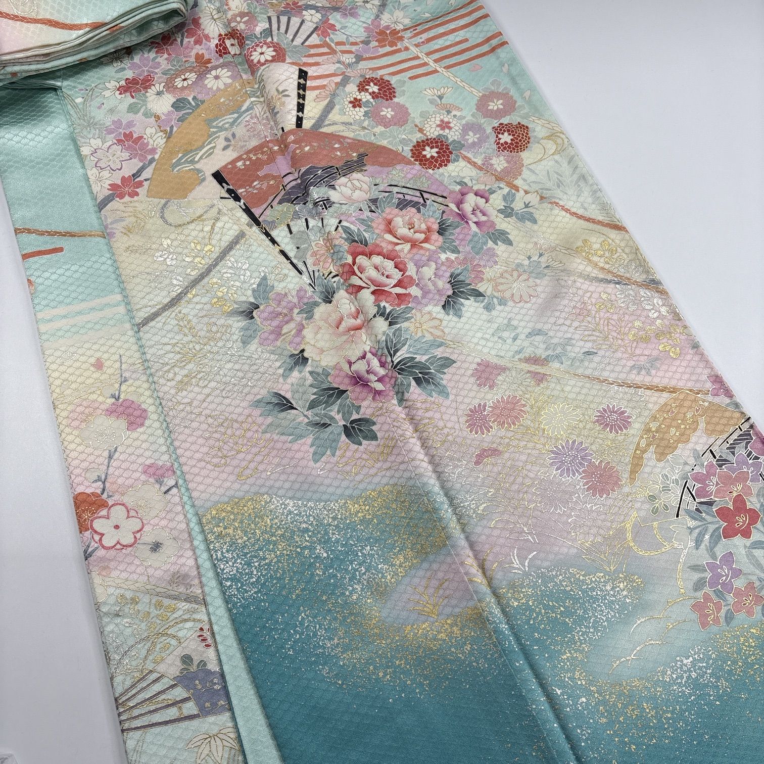 振袖 4枚 正絹 着物まとめ売り 同梱購入歓迎 リメイク用 着付け練習用