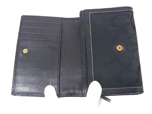 COACH 二つ折り財布 シグネチャー ブラック COACH - 美品 COACH コーチ