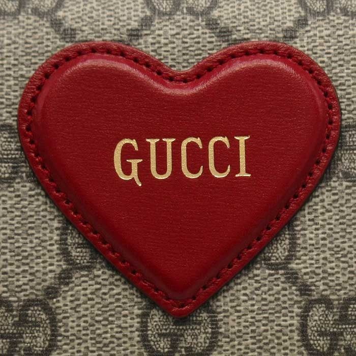 新品】グッチ 財布 二つ折り財布(小銭入れ有り) CARD CASE ハート