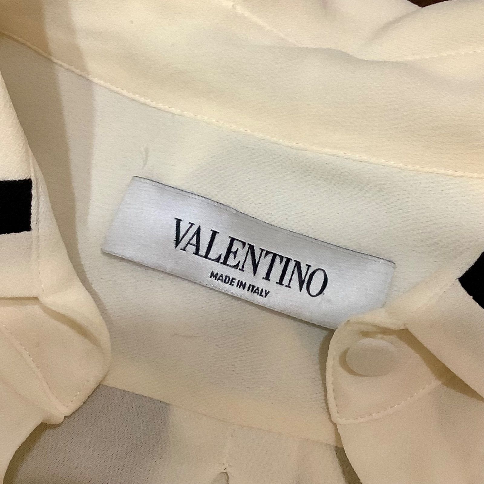 ヴァレンティノ VALENTINO ボウタイ リボン ネクタイ シルク ブラウス