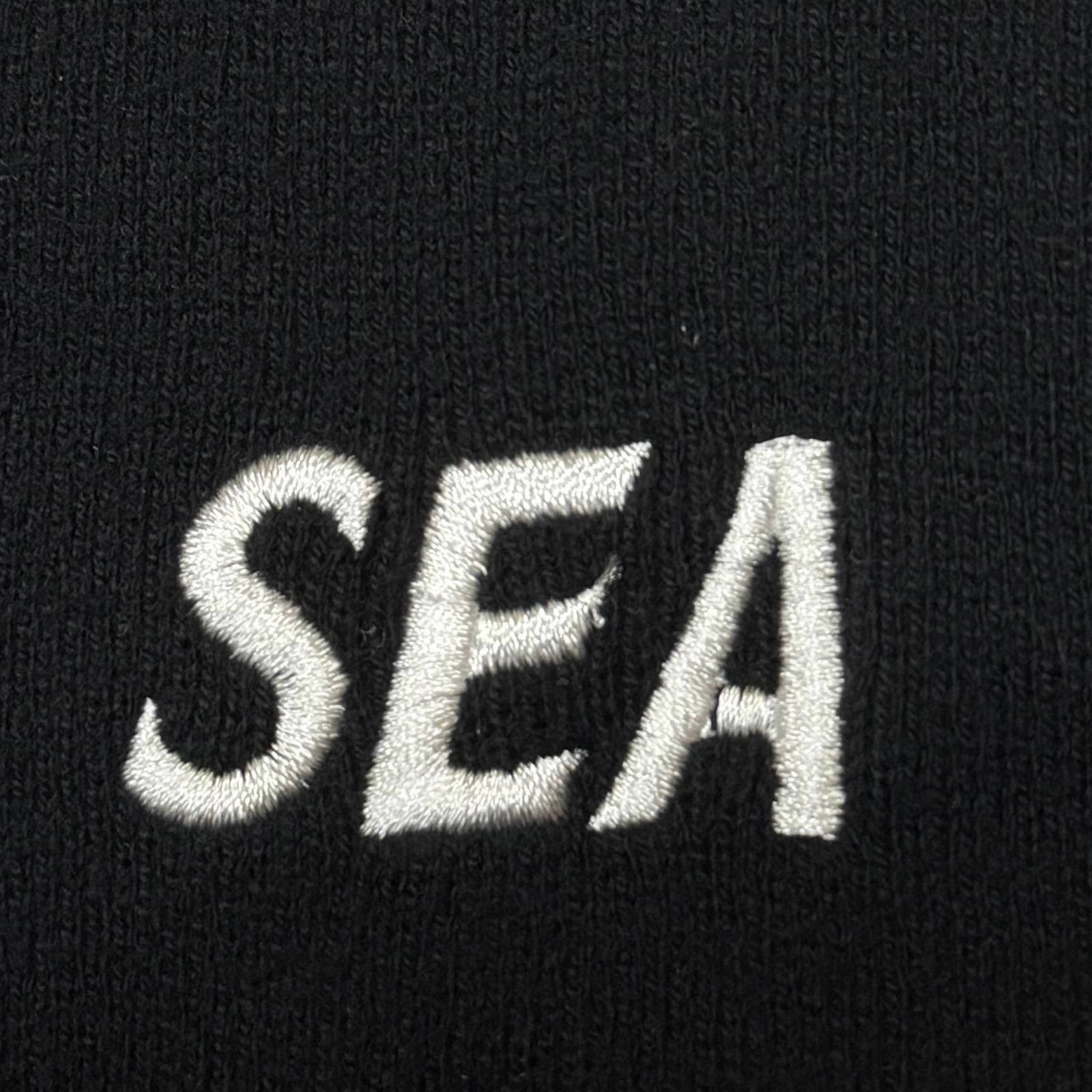 WIND AND SEA ロゴ刺繍ニットカーディガン セーター ウィンダンシー