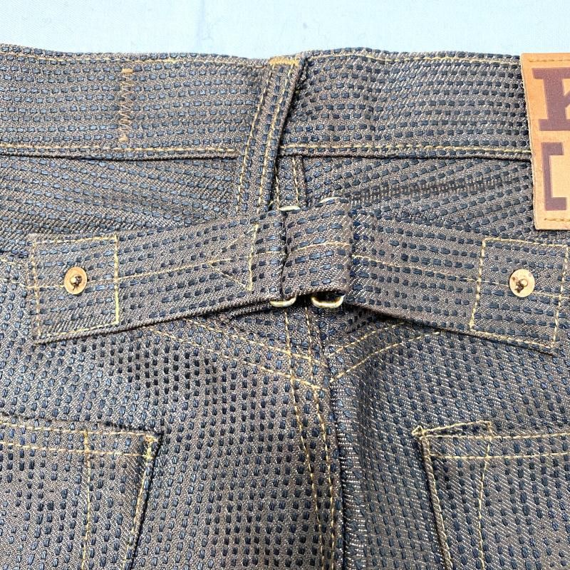 中古】KAPITAL 刺し子 柿渋染め センチュリー デニムパンツ サイズ32