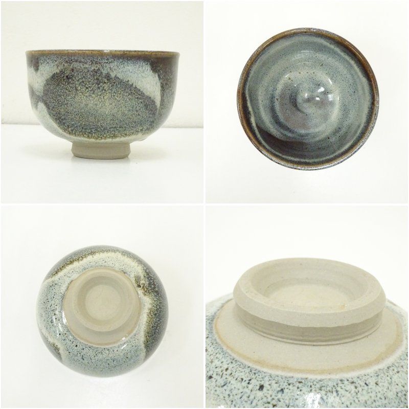 壷屋焼 末吉窯 島袋常一造 茶碗（共箱） 茶道 抹茶 おしゃれ 抹茶茶碗