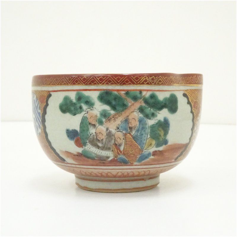 九谷焼 庄三風額面錦絵茶碗 用心箱 抹茶碗 抹茶茶碗 茶道具 茶器 食器 茶盌 九谷焼 庄三風額面錦絵茶碗 用心箱 抹茶碗 抹茶茶碗 茶道具 茶器 食器