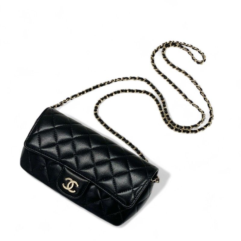 シャネル CHANEL バッグ ショルダーバッグ ラムスキン ブラック