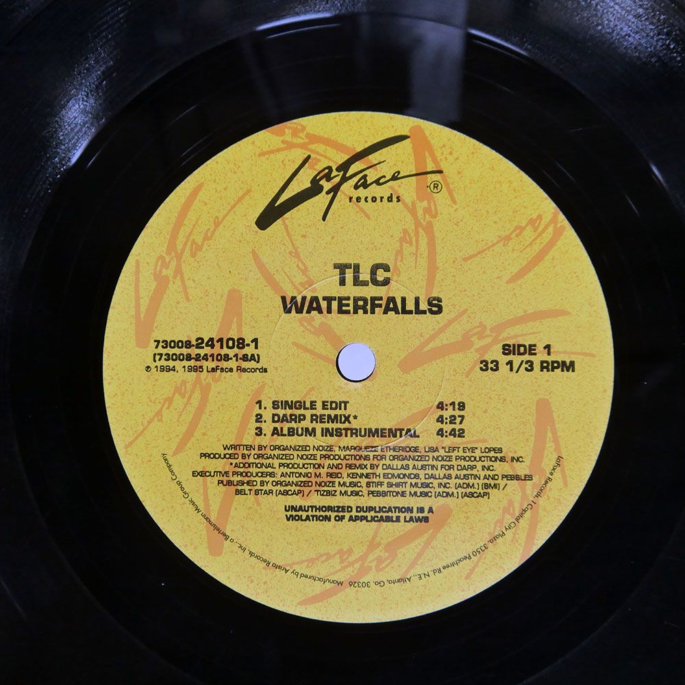 米 US盤 TLC/WATERFALLS/LAFACE 73008241081 12 - メルカリ