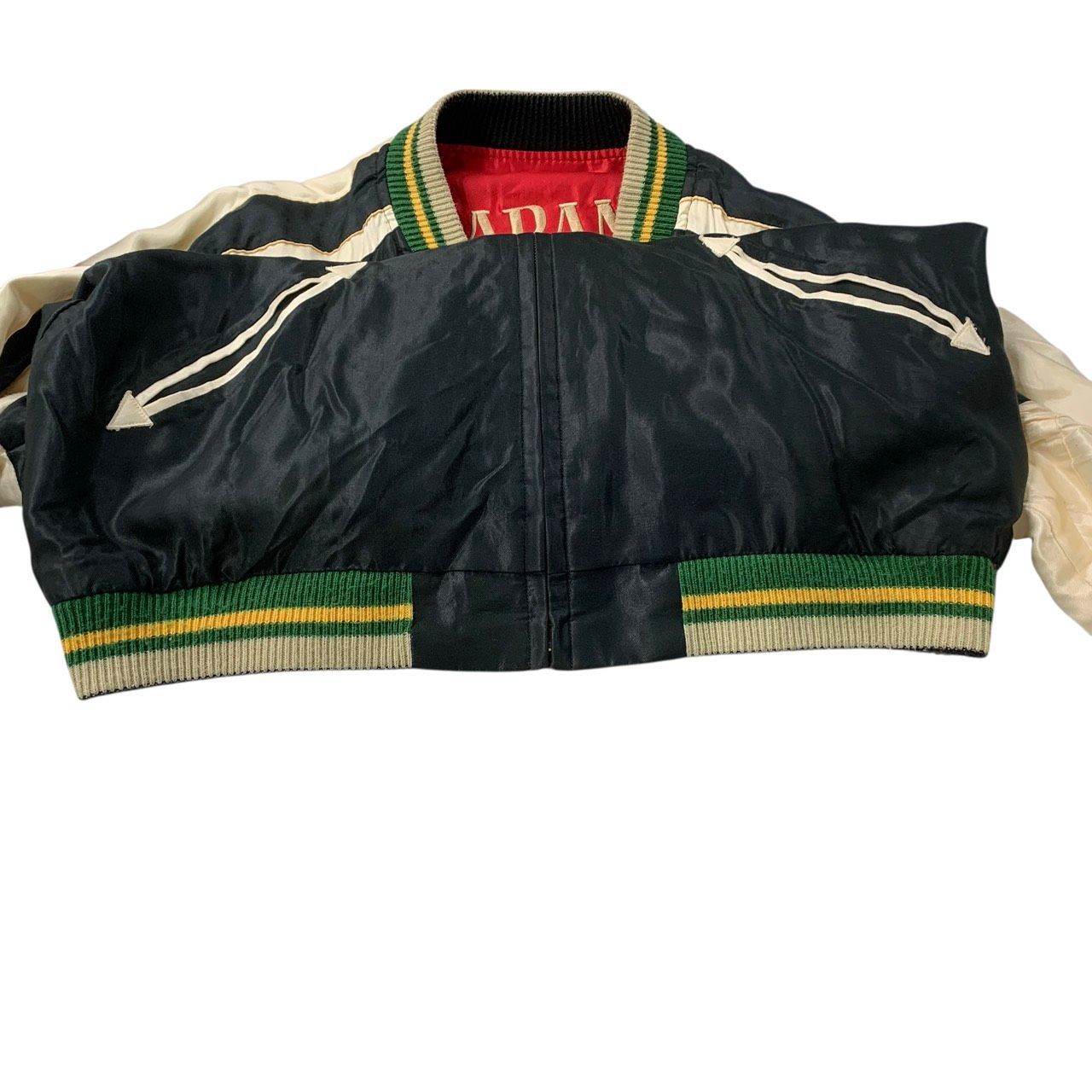 ♪3699 テーラー東洋 リバーシブル スカジャン XLサイズ 虎 鷹 鷲 赤