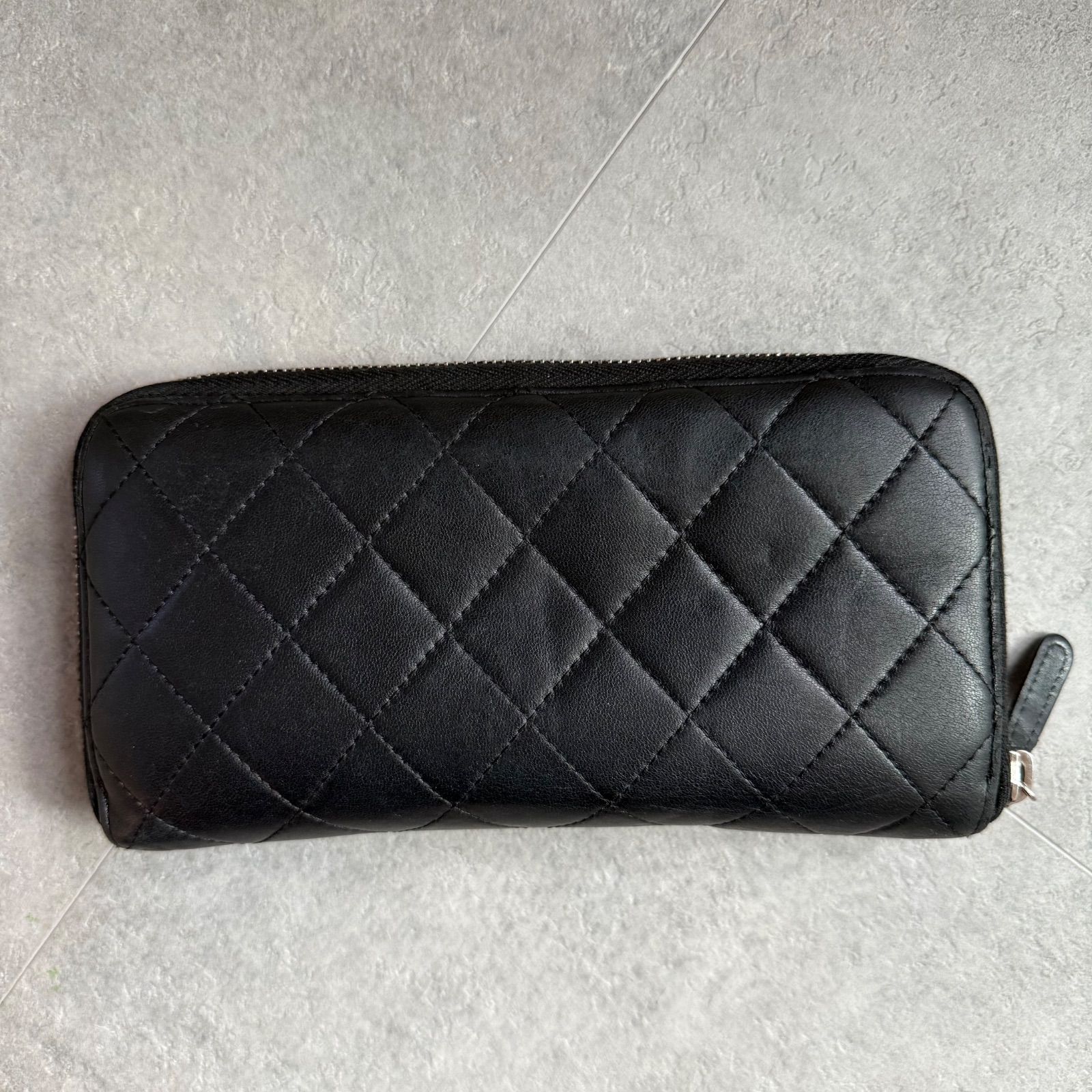 CHANEL シャネル ラウンドファスナー長財布 キルティング ココマーク