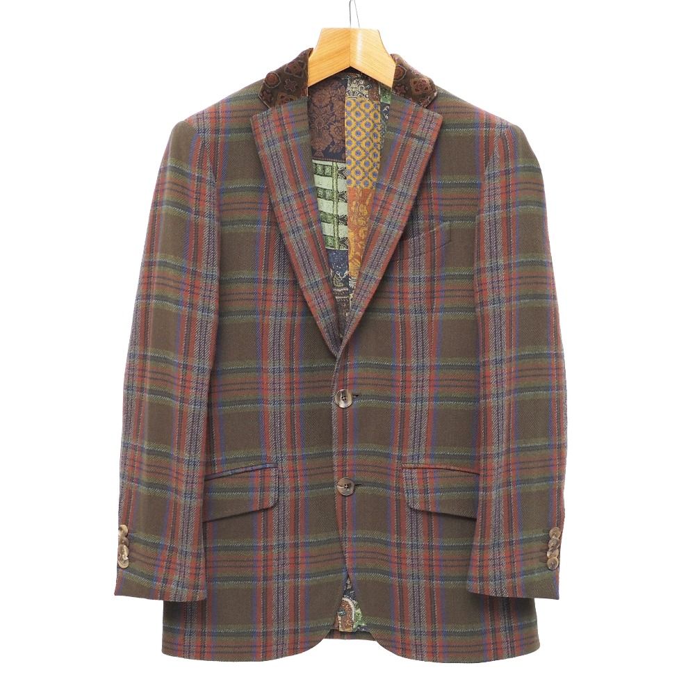 □美品□ETRO エトロ テーラードジャケット サイズ46 チェック