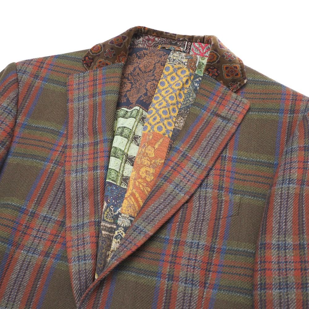 □美品□ETRO エトロ テーラードジャケット サイズ46 チェック