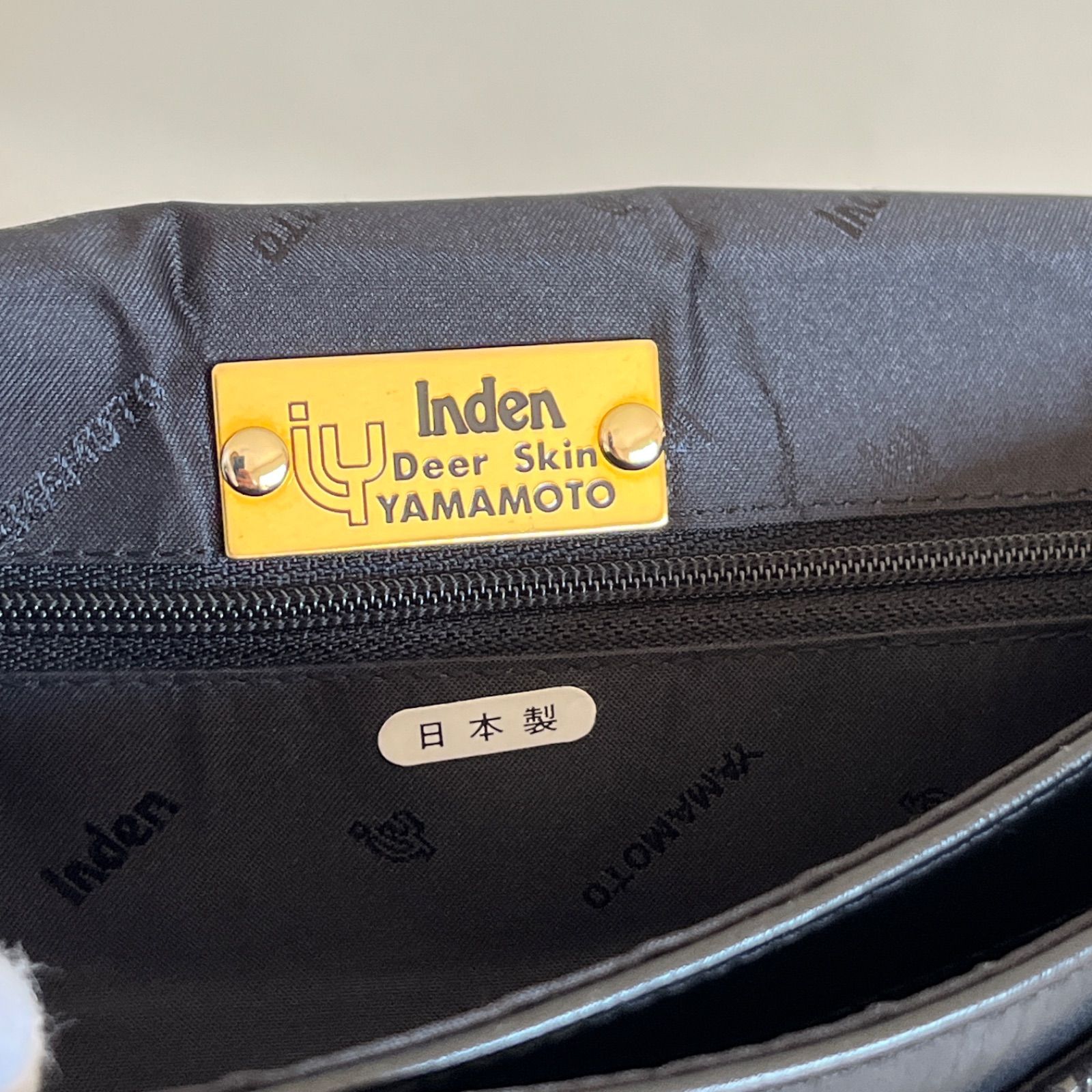 印傳屋 INDEN‐YA INDENYA 印伝 ショルダーバッグ ポシェット ダマスク 