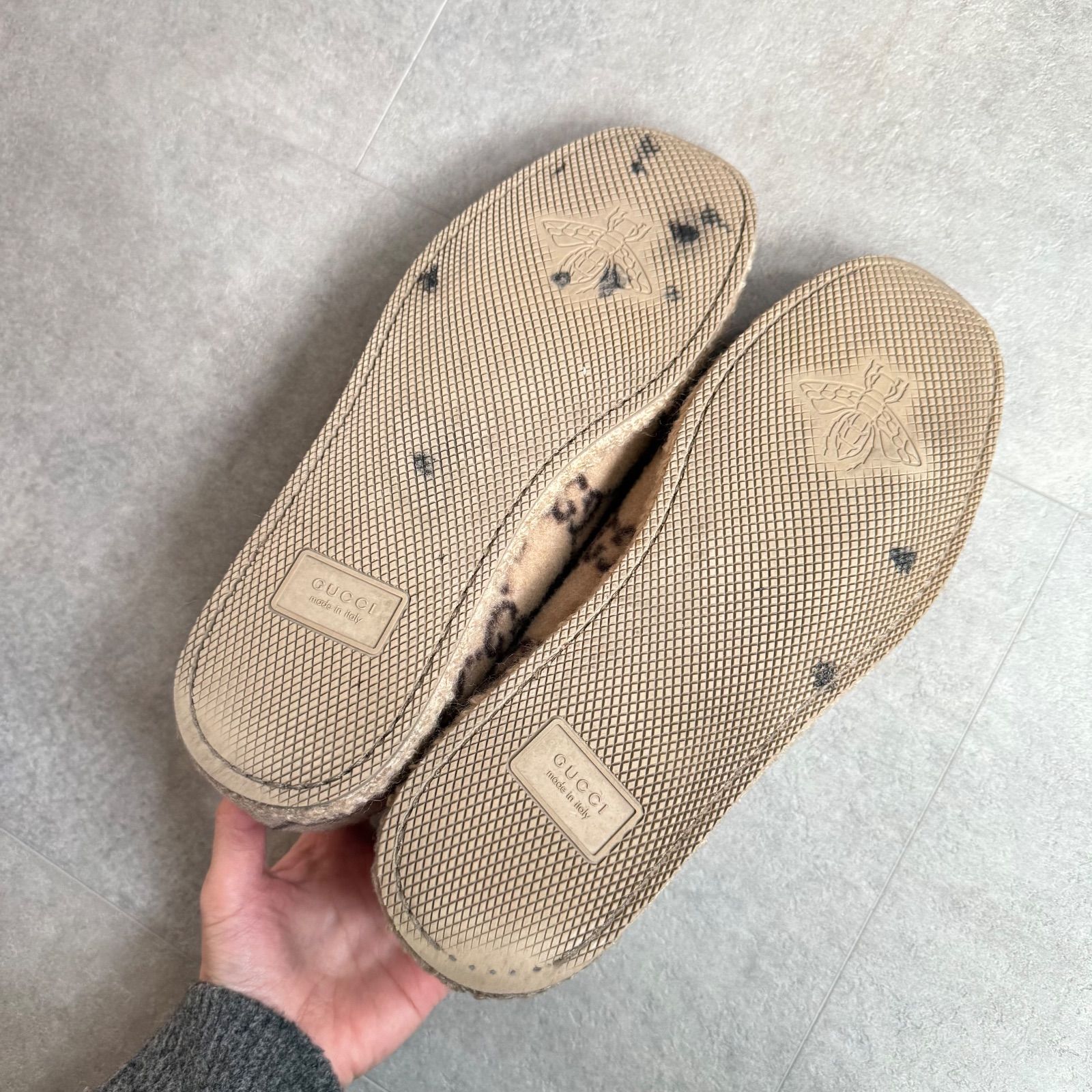 GUCCI グッチ スリッポン ローファー ホースビット モカシン ウール