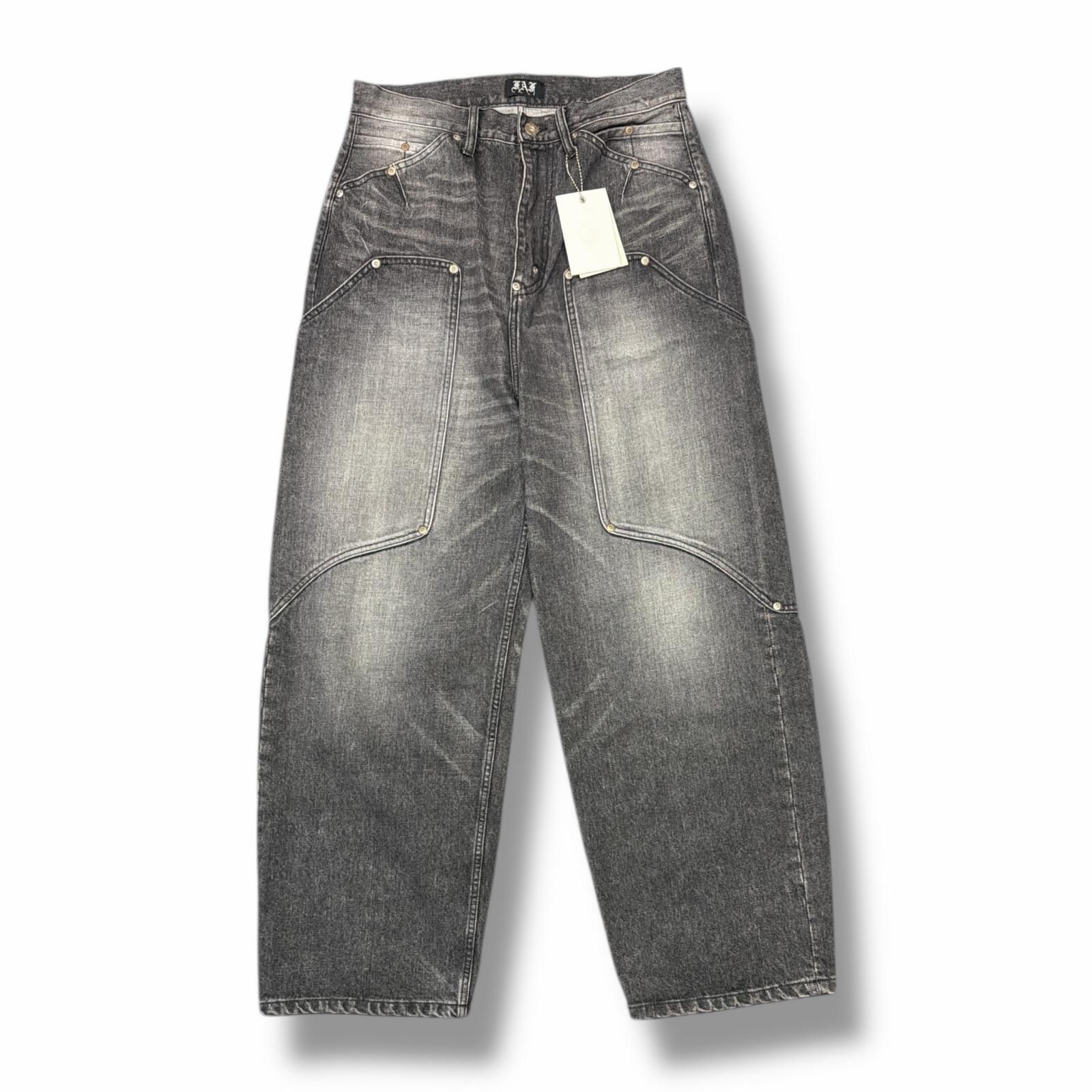 未使用 FAF(Fake As Flowers) NEWCOMMUNE Aged Baggy Denim ニュー 