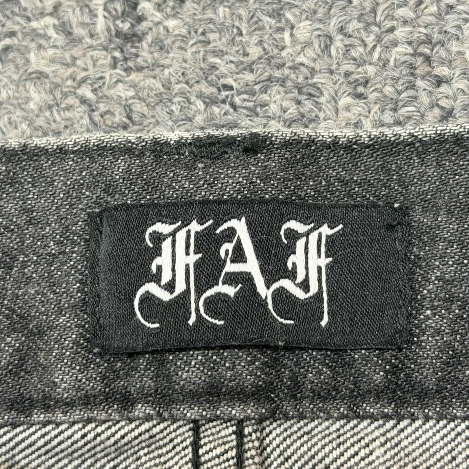未使用 FAF(Fake As Flowers) NEWCOMMUNE Aged Baggy Denim ニュー 