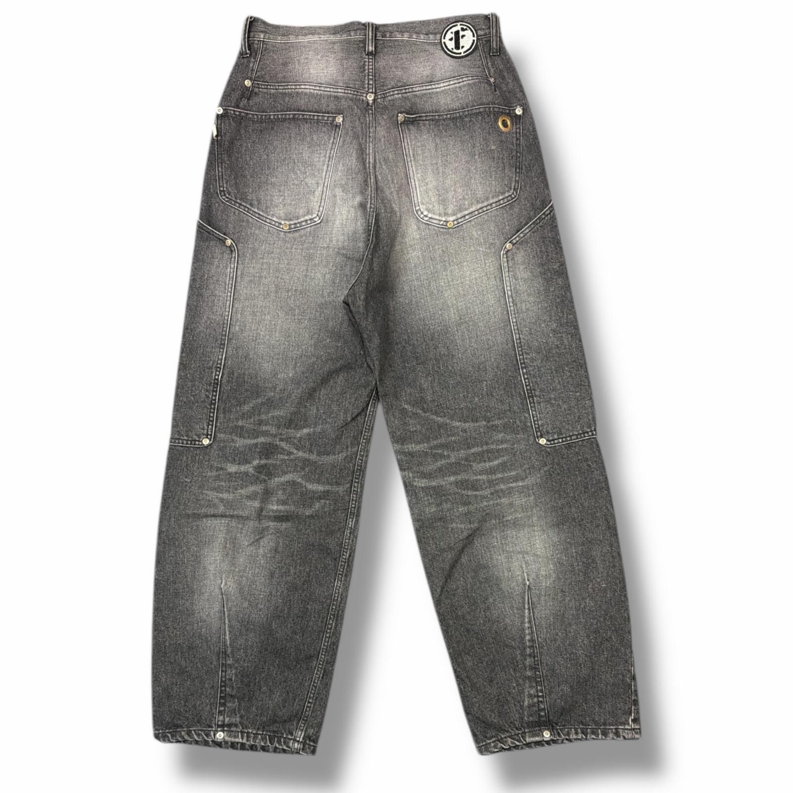 未使用 FAF(Fake As Flowers) NEWCOMMUNE Aged Baggy Denim ニュー 