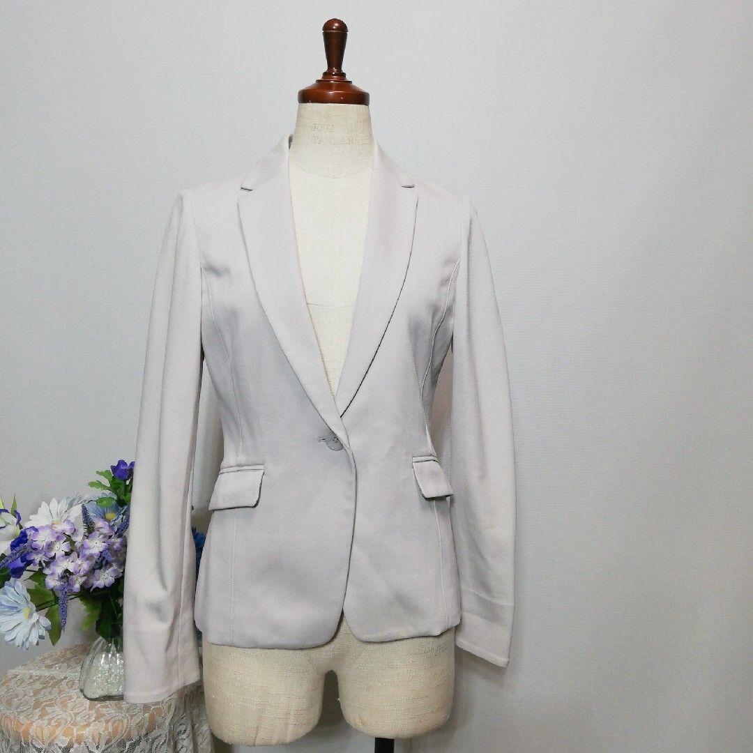 【極美品】ナラカミーチェ 定価3.6万 麻調ペールカラー ノーカラージャケット2 全商品アイテム/トップス/ジャケット・アウター｜スタイロラ ストア