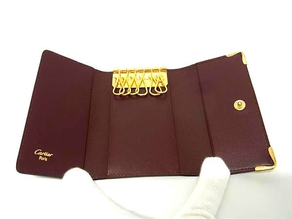□極美品□ Cartier カルティエ マストライン レザー 6連 キーケース